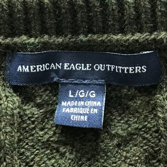 American Eagle Olive Green Zip Sweater (NWOT) - Picture 6 of 7